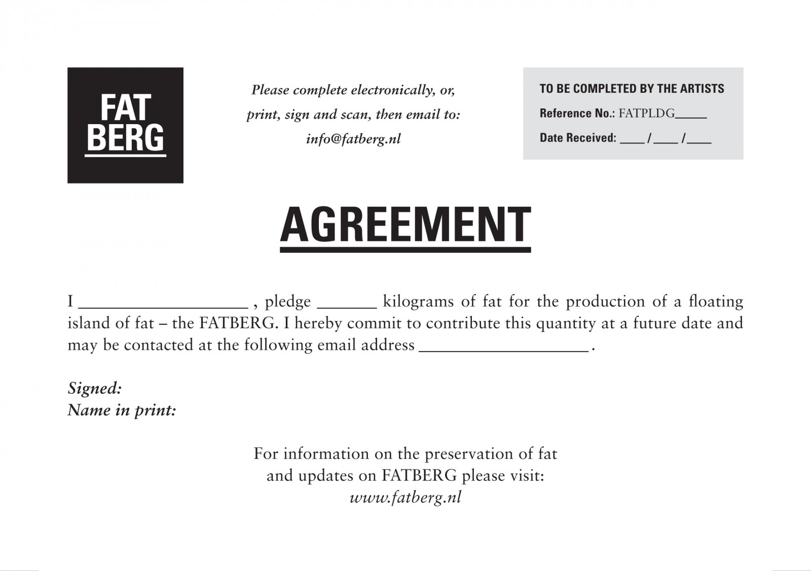 The Pledge Agreement Form