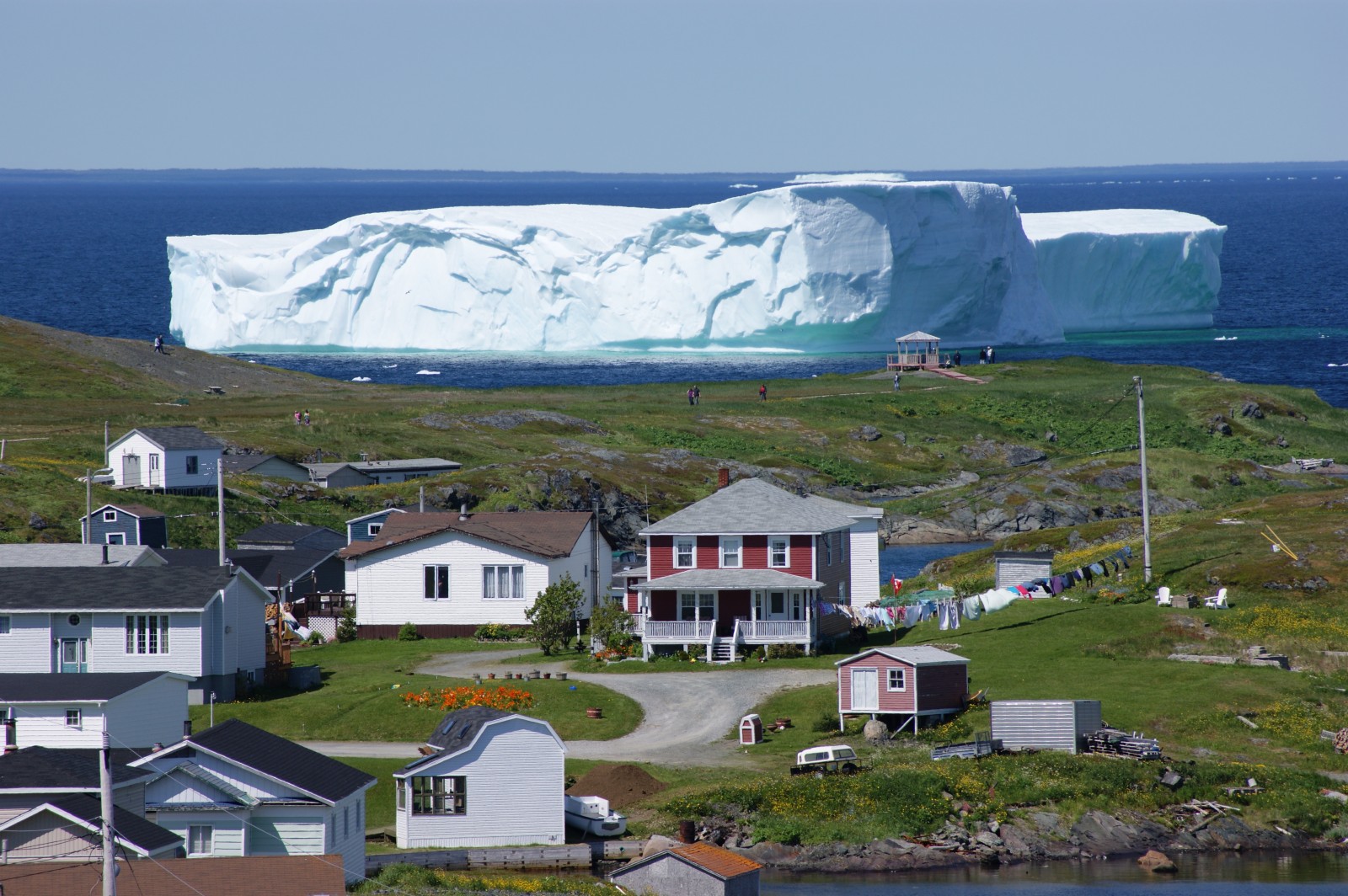 Figure 3. A rogue iceberg runs aground at Goose Cove, Newfoundland